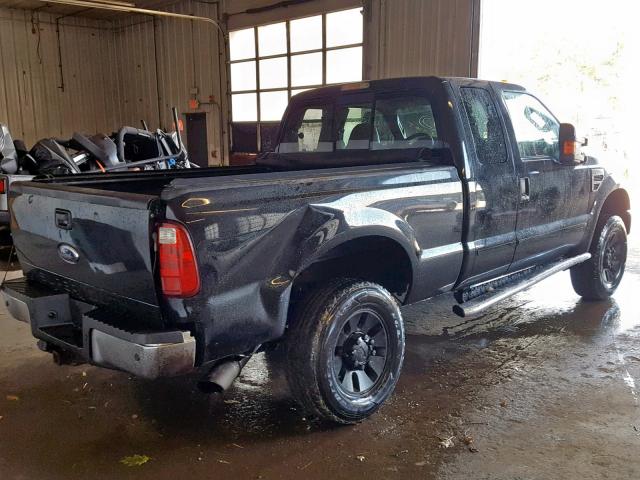 1FTWX31R18EB98090 - 2008 FORD F350 SRW S BLACK photo 4