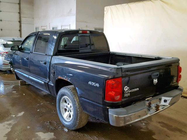 1D7HW58N28S633037 - 2008 DODGE DAKOTA QUA BLACK photo 3