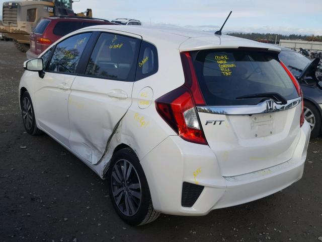 JHMGK5H73GS002586 - 2016 HONDA FIT EX WHITE photo 3