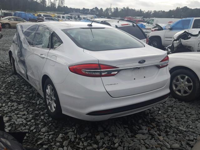 3FA6P0G77JR128820 - 2018 FORD FUSION S WHITE photo 3