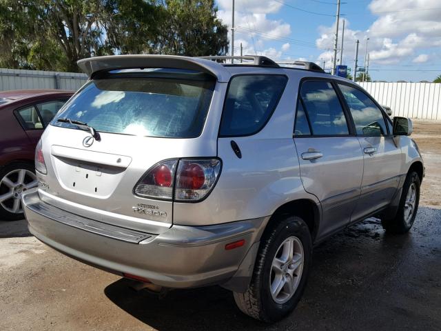 JTJHF10U310199960 - 2001 LEXUS RX 300 SILVER photo 4