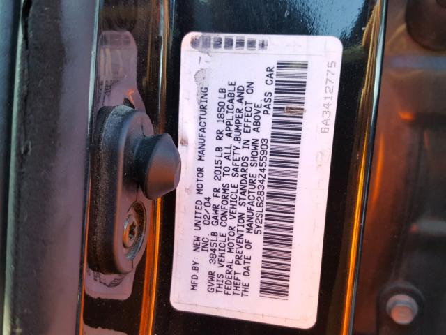 5Y2SL62834Z455903 - 2004 PONTIAC VIBE BLACK photo 10