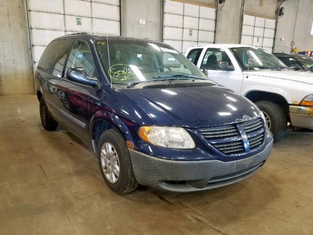 1D4GP25R05B378685 - 2005 DODGE CARAVAN SE BLUE photo 1