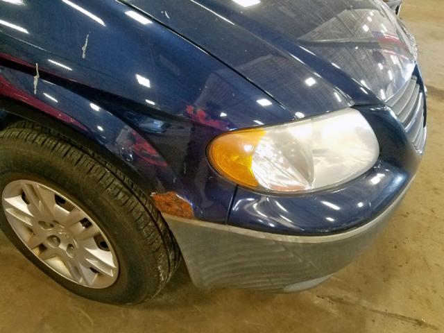 1D4GP25R05B378685 - 2005 DODGE CARAVAN SE BLUE photo 9