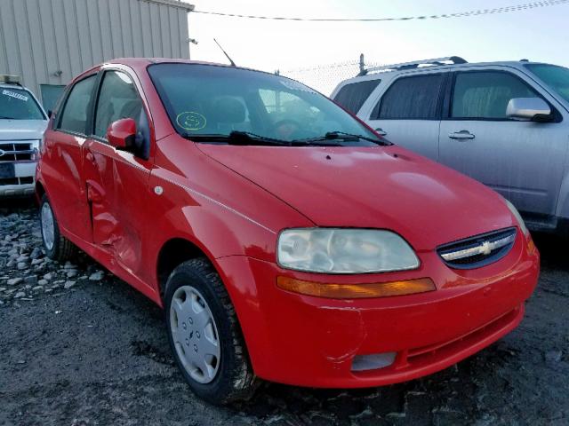 KL1TD66616B683699 - 2006 CHEVROLET AVEO BASE Қызыл фото 1