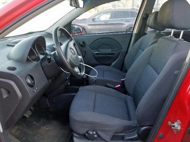 KL1TD66616B683699 - 2006 CHEVROLET AVEO BASE Қызыл фото 5