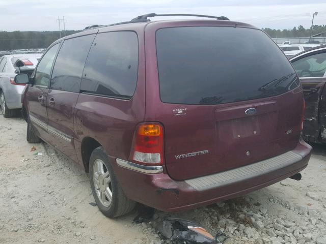 2FMZA52491BA26285 - 2001 FORD WINDSTAR S BURGUNDY photo 3