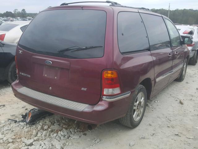 2FMZA52491BA26285 - 2001 FORD WINDSTAR S BURGUNDY photo 4