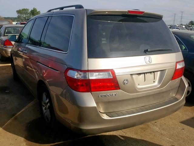 5FNRL38696B002882 - 2006 HONDA ODYSSEY EX TAN photo 3