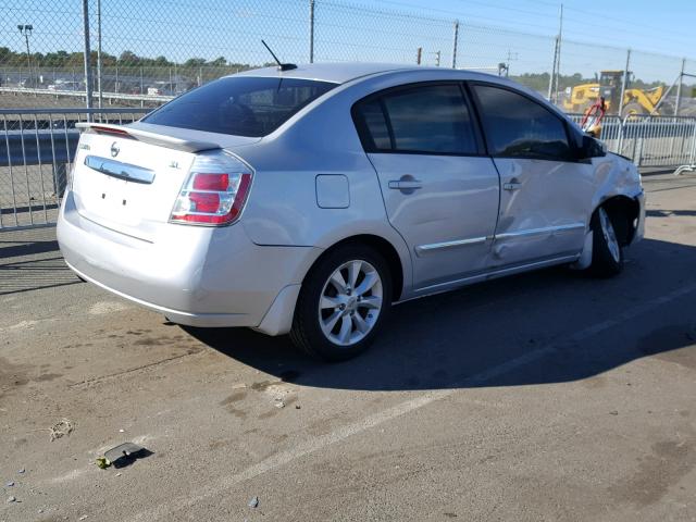 3N1AB6AP6AL606200 - 2010 NISSAN SENTRA 2.0 SILVER photo 4