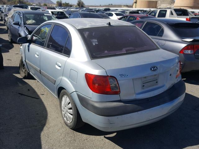 KNADE123166045953 - 2006 KIA RIO BLUE photo 3