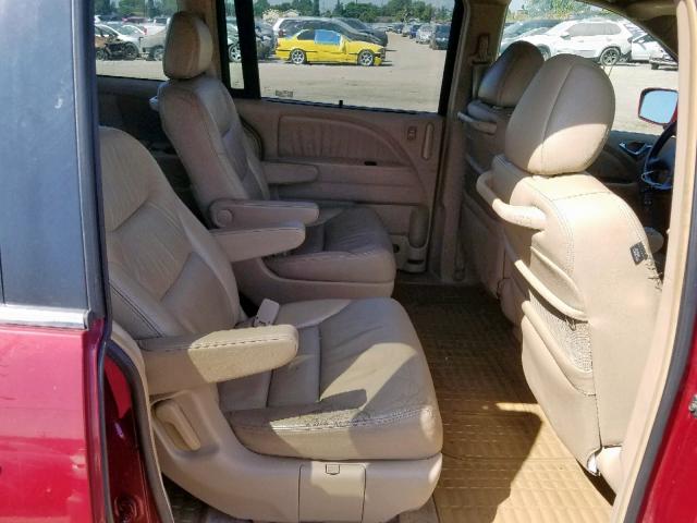 5FNRL38676B059324 - 2006 HONDA ODYSSEY EX BURGUNDY photo 6