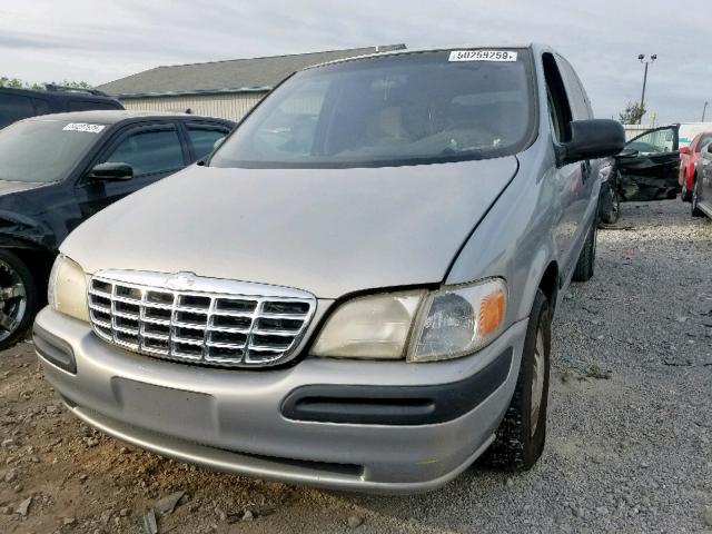 1GNDX03E1YD165880 - 2000 CHEVROLET VENTURE GRAY photo 2