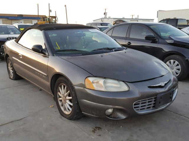 1C3EL55U31N593237 - 2001 CHRYSLER SEBRING LX GRAY photo 1