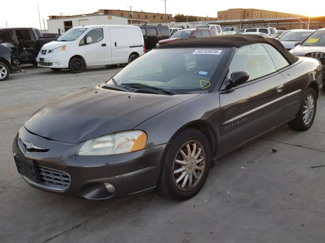 1C3EL55U31N593237 - 2001 CHRYSLER SEBRING LX GRAY photo 2