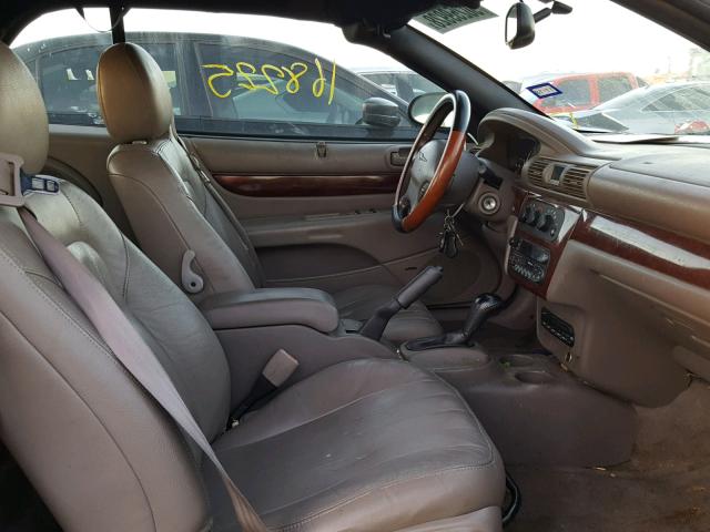 1C3EL55U31N593237 - 2001 CHRYSLER SEBRING LX GRAY photo 5