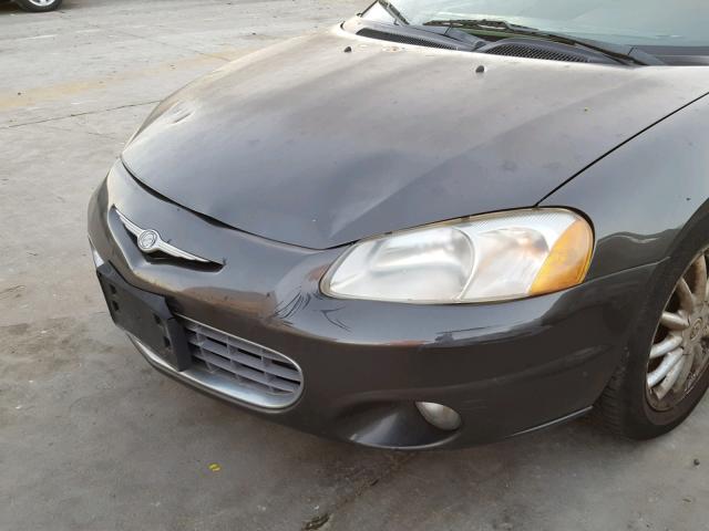 1C3EL55U31N593237 - 2001 CHRYSLER SEBRING LX GRAY photo 9