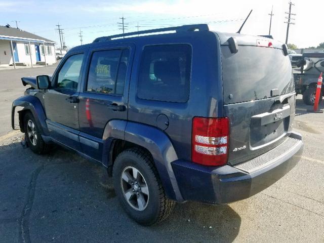 1J8GN28K18W241326 - 2008 JEEP LIBERTY SP BLUE photo 3