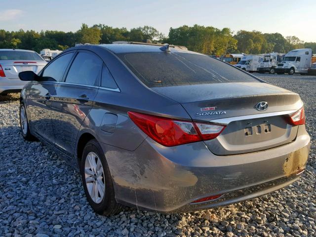 5NPEB4ACXDH685553 - 2013 HYUNDAI SONATA GLS GRAY photo 3