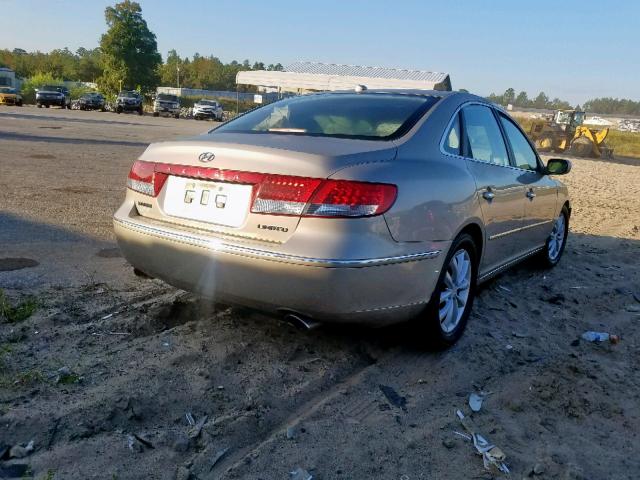 KMHFC46F38A321441 - 2008 HYUNDAI AZERA SE GOLD photo 4