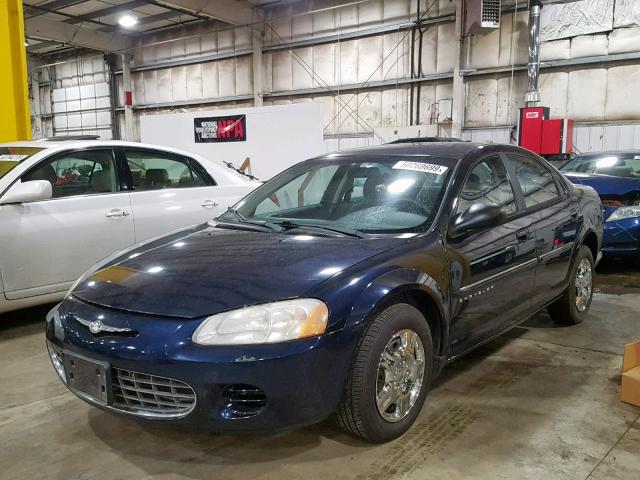 1C3EL46U01N510176 - 2001 CHRYSLER SEBRING LX BLUE photo 2