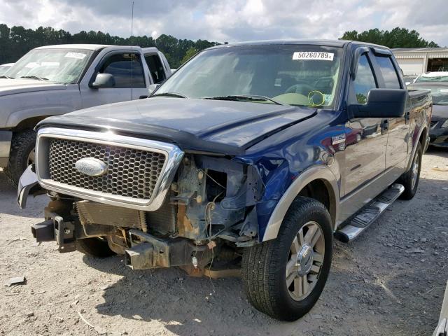 1FTPW12V88FA83343 - 2008 FORD F150 SUPER BLUE photo 2