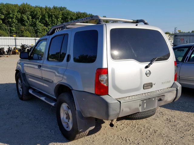 5N1ED28T32C568910 - 2002 NISSAN XTERRA XE SILVER photo 3