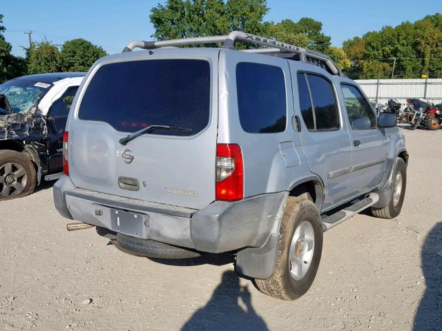 5N1ED28T32C568910 - 2002 NISSAN XTERRA XE SILVER photo 4