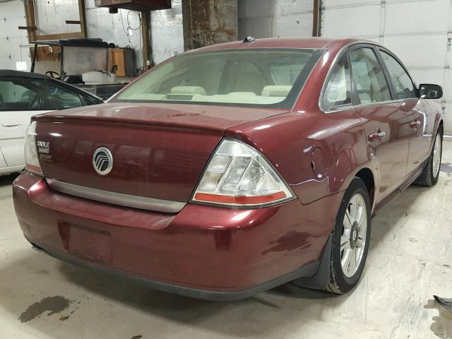 1MEHM42W98G621870 - 2008 MERCURY SABLE PREM MAROON photo 4