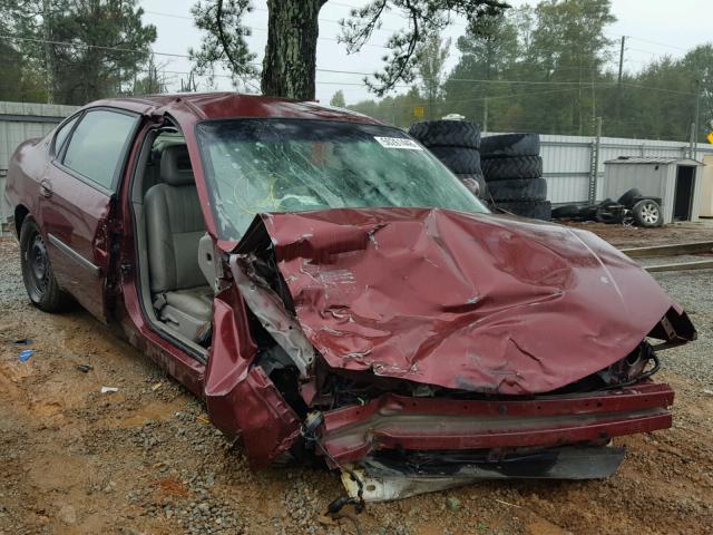 2G1WF55K519107822 - 2001 CHEVROLET IMPALA RED photo 1