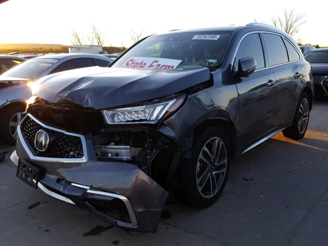 5FRYD3H89HB011206 - 2017 ACURA MDX ADVANC GRAY photo 2