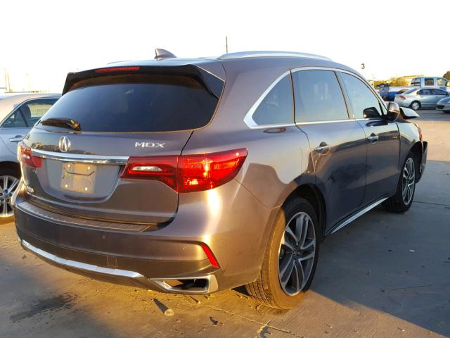 5FRYD3H89HB011206 - 2017 ACURA MDX ADVANC GRAY photo 4