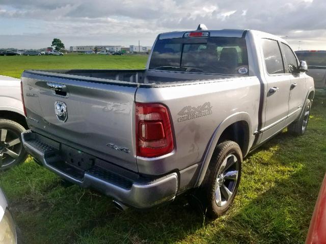 1C6SRFHT6KN725874 - 2019 RAM 1500 LIMIT SILVER photo 4