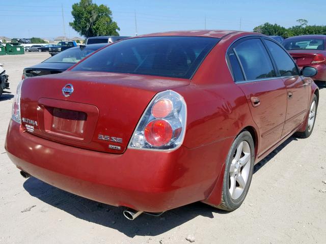 1N4BL11D25N458100 - 2005 NISSAN ALTIMA SE MAROON photo 4