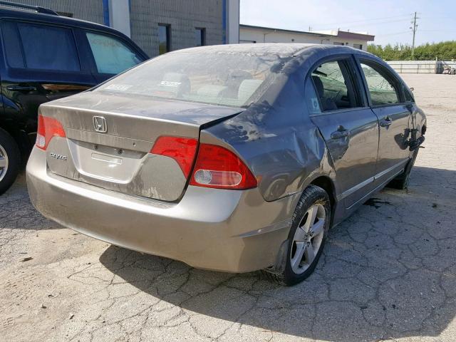 1HGFA16836L073415 - 2006 HONDA CIVIC EX GRAY photo 4