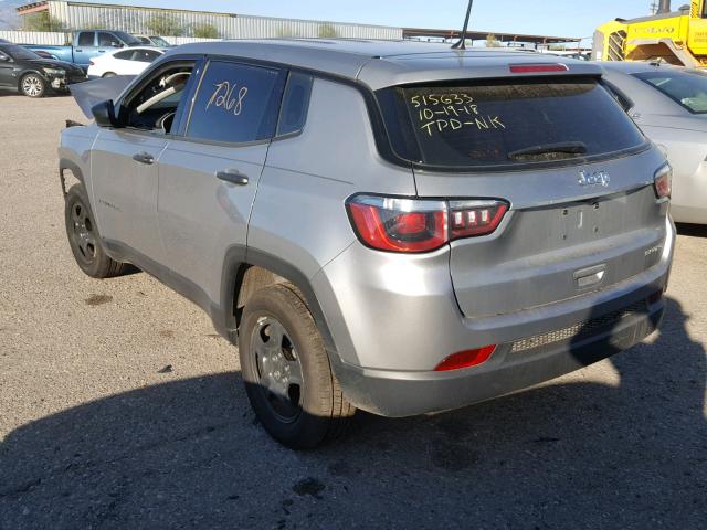 3C4NJCAB0JT193470 - 2018 JEEP COMPASS SP ვერცხლისფერი ფოტო 3