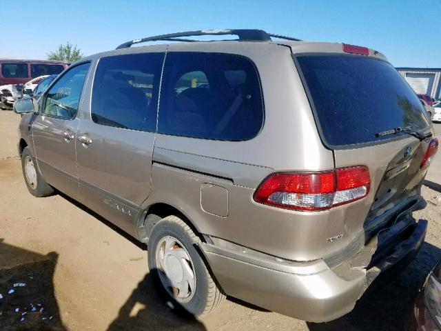 4T3ZF13C72U440104 - 2002 TOYOTA SIENNA LE GOLD photo 3