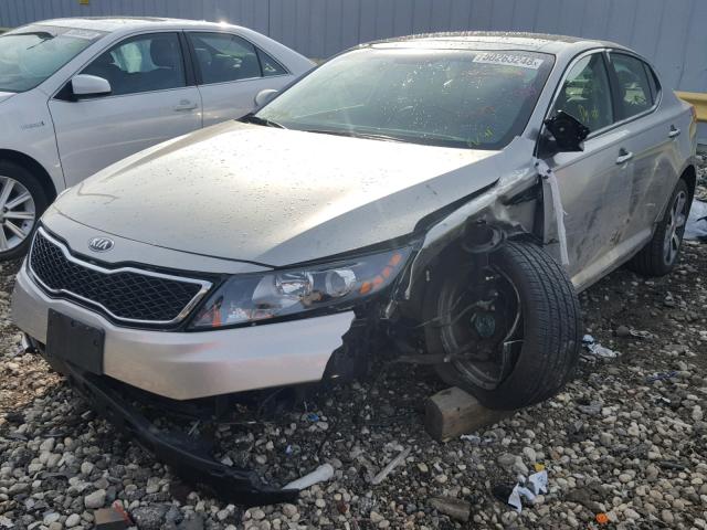 5XXGR4A63DG113024 - 2013 KIA OPTIMA SX SILVER photo 2