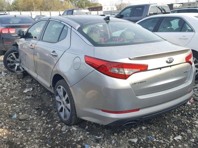 5XXGR4A63DG113024 - 2013 KIA OPTIMA SX SILVER photo 3