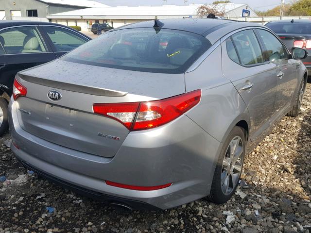 5XXGR4A63DG113024 - 2013 KIA OPTIMA SX SILVER photo 4