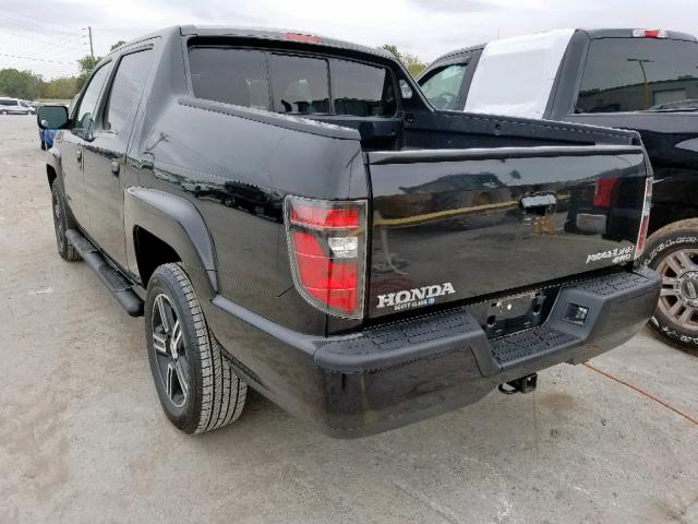 5FPYK1F70DB003115 - 2013 HONDA RIDGELINE BLACK photo 3