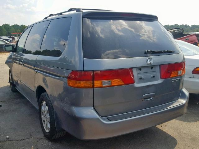 5FNRL18952B037556 - 2002 HONDA ODYSSEY EX GRAY photo 3