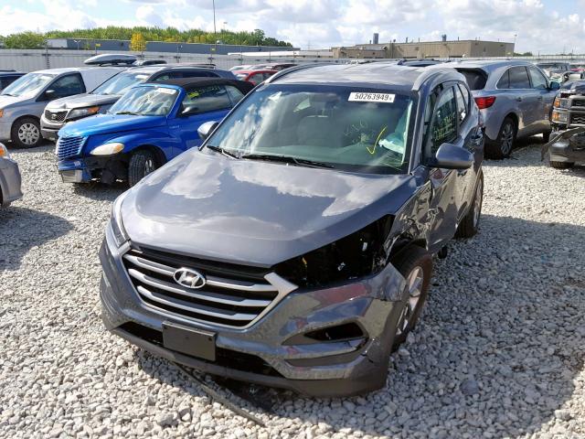 KM8J3CA46JU800502 - 2018 HYUNDAI TUCSON SEL GRAY photo 2