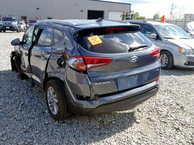 KM8J3CA46JU800502 - 2018 HYUNDAI TUCSON SEL GRAY photo 3