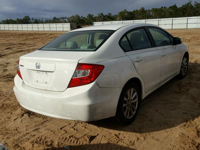 19XFB2F98CE311399 - 2012 HONDA CIVIC EXL WHITE photo 4