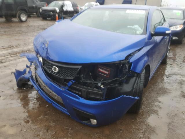 KNAFW6A30A5104350 - 2010 KIA FORTE SX BLUE photo 2