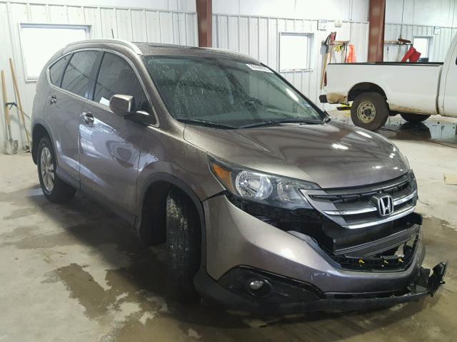 5J6RM3H74DL011435 - 2013 HONDA CR-V EXL GRAY photo 1