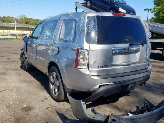 5FNYF4H70EB051727 - 2014 HONDA PILOT EXLN SILVER photo 3