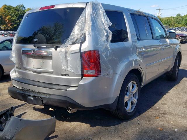 5FNYF4H70EB051727 - 2014 HONDA PILOT EXLN SILVER photo 4