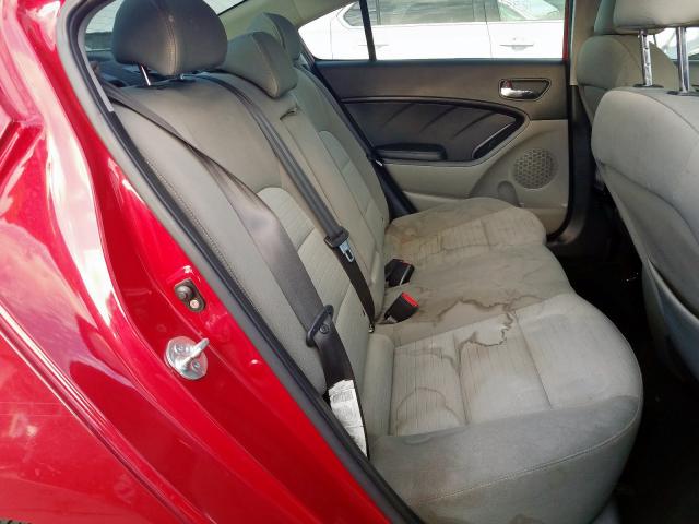 KNAFX4A86E5051866 - 2014 KIA FORTE EX RED photo 6